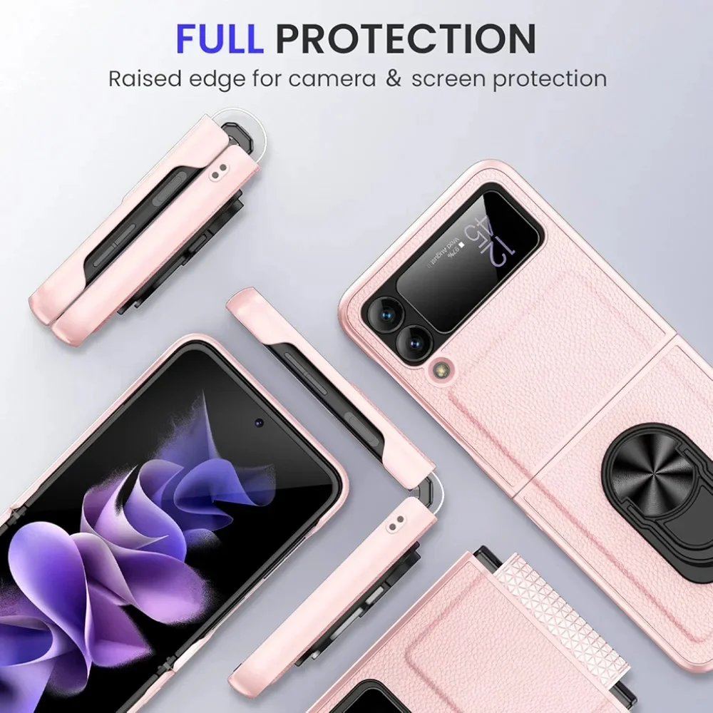 VEGO Case Cover Compatible Galaxy Z Flip 3 Samsung Galaxy Z Flip 3 5G Rose Gold